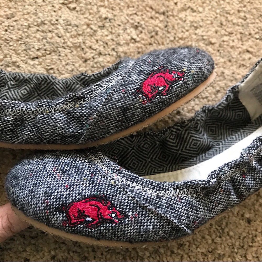 Primus Arkansas Razorback Ballet Flats EUC Size 9